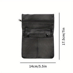 Leather Passport Holder Wallet Earphone Card Bag