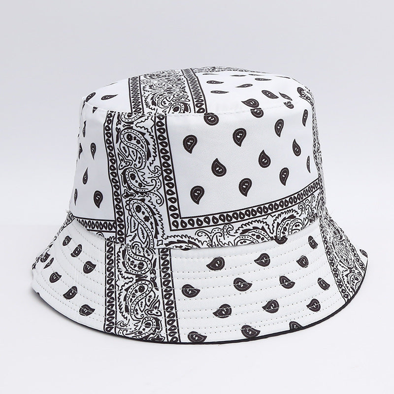 Paisley Pattern Bucket Hat Ethnic Style Couple Sunshade