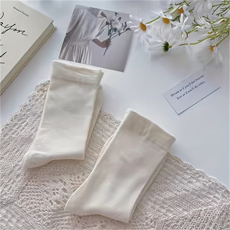5 Pairs Comfy & Soft Mid Tube Women's Socks