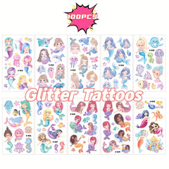 10pcs 100 Temporary Tattoos Body Stickers For Kids Birthday Party