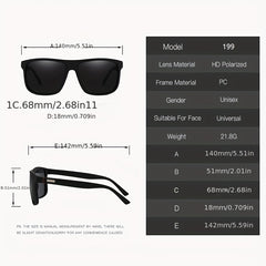 Men's Vintage Square Polarized Sunglasses UV400