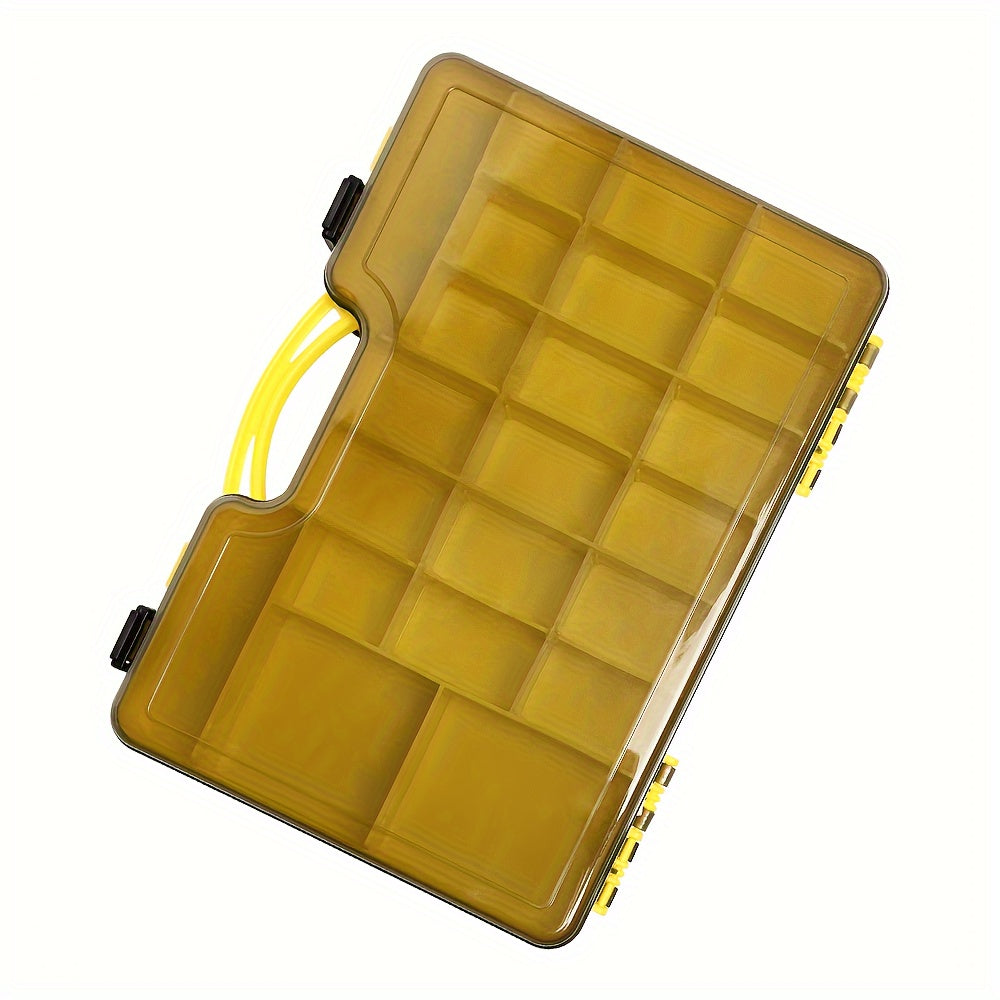 Double Sided Tool Storage Box With Grids & Handles Plastic Small Parts Organizer