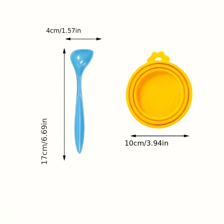 Pet Can Lid 3 in 1 Food Sealing Lid With Spoon - Keep Pet Food Fresh