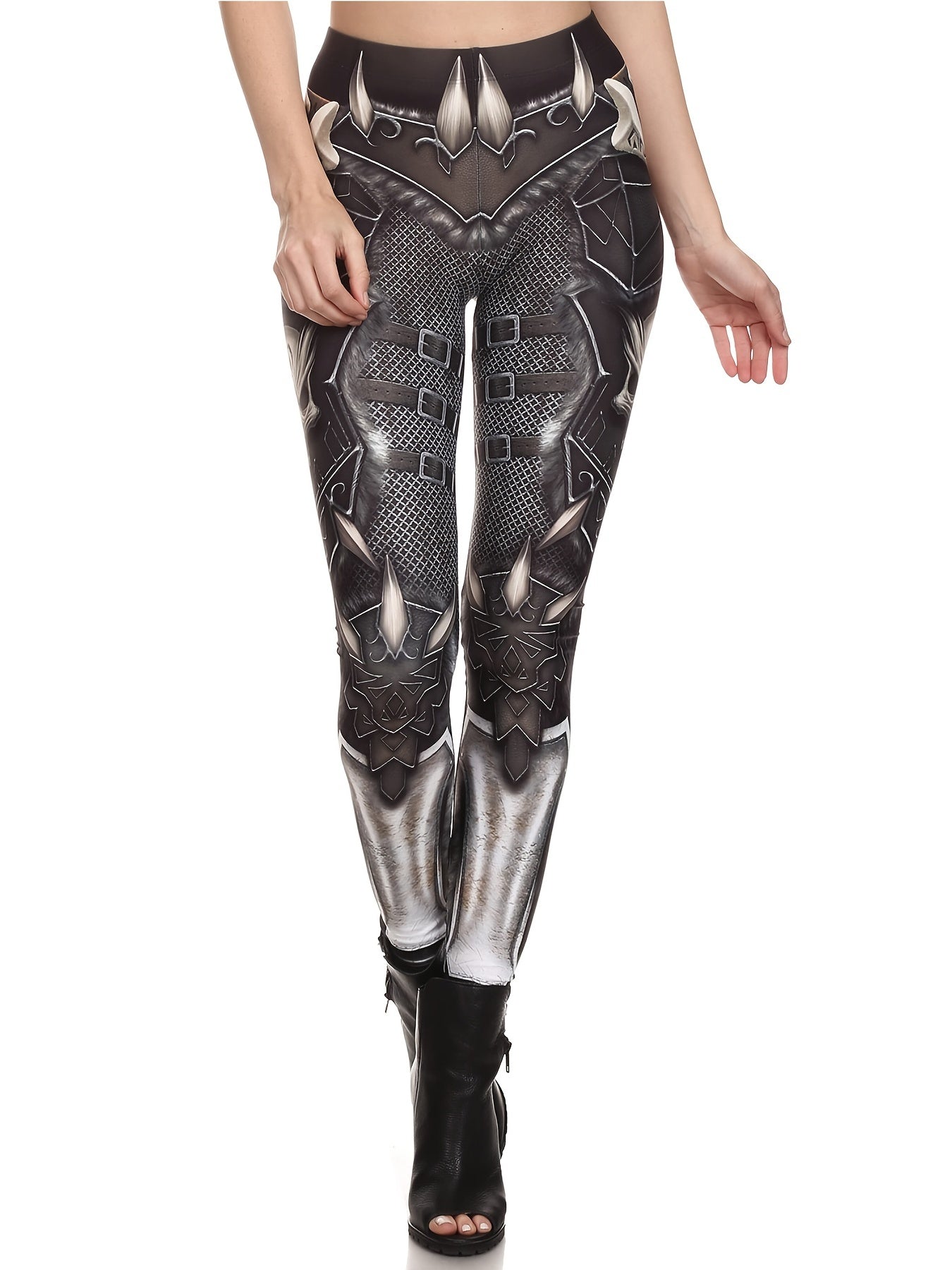 Sexy Digital Print Leggings Casual High Waist Slim Leggings
