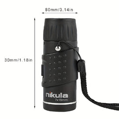 Compact 7X18 Monocular Telescope for Bird Watching and Sports