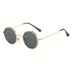 Round Metal Sunglasses for Women Men Anti Glare UV400