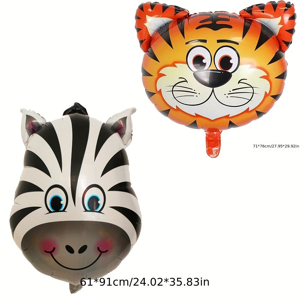 9pcs Jungle Animals Helium Balloons for Birthday Party
