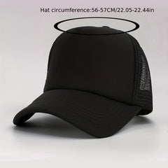 Solid Breathable Baseball Cap Mesh Sun Visor Hats Man Unisex Sports Hat