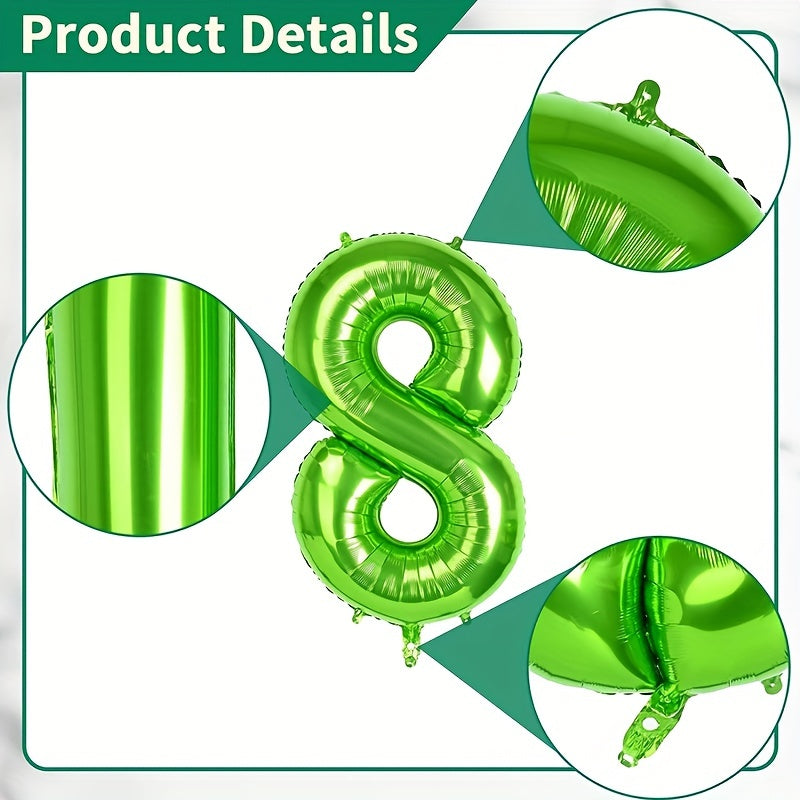 40" Fruit Green Number Aluminum Film Balloon - Birthday Decoration