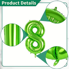 40" Fruit Green Number Aluminum Film Balloon - Birthday Decoration