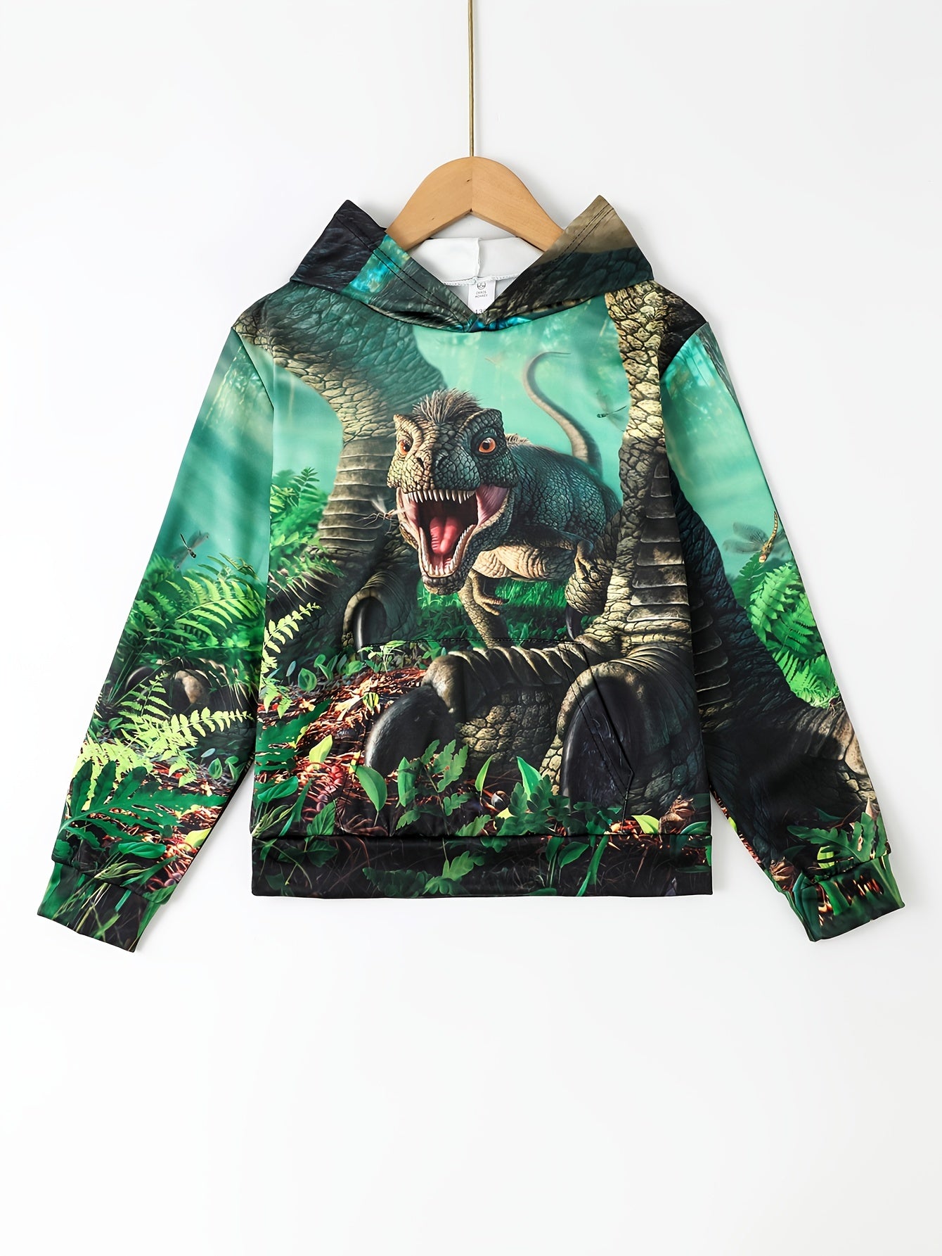 Boys Cartoon Animal Graphic Hoodie 3D Printed Hooded Top