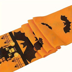 Halloween Bat Print Thigh High Socks Women's Stockings