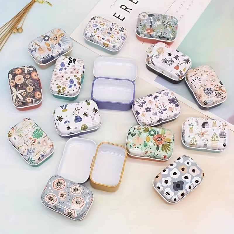 Small Flower Box Jewelry Box Paper Clip Storage Box 5.5x3.8x2.2in