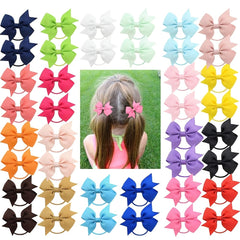 40pcs Baby Bow Hair Ties Toddler Hair Accessories Ponytail Holders For Girls