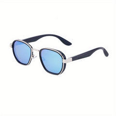 Men's Retro Polarized Sunglasses Oval Frame UV Resistant HD Colorful