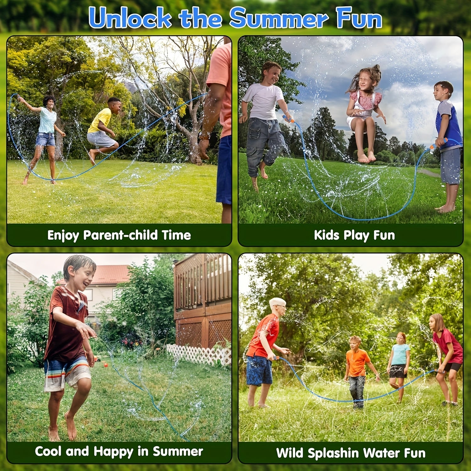 Kids' Outdoor Water Play Sprinkler Garden Hose Attachment