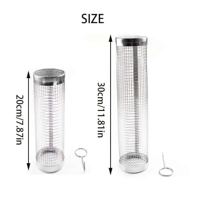 BBQ Net Tube Grill Basket for Fish & Vegetables