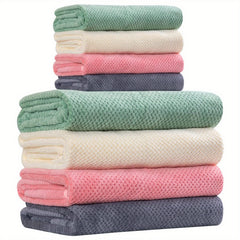 8 Absorbent Microfiber Towels Set Quick Dry Lightweight for Bathroom Beach Gym