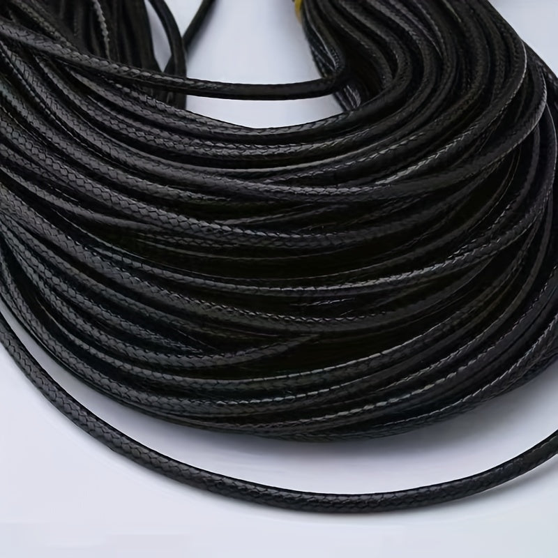 Braided Leather Cord Necklace Chain with Lobster Clasp for Jewelry Making