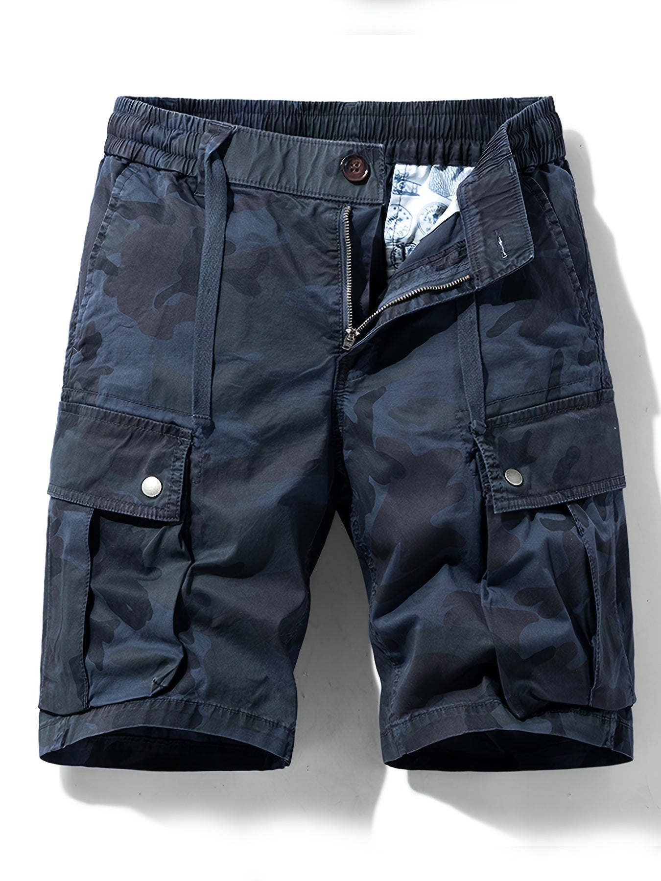Men's Camo Shorts with Pockets for Outdoor Workouts