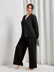  Lace Trim PJ Set