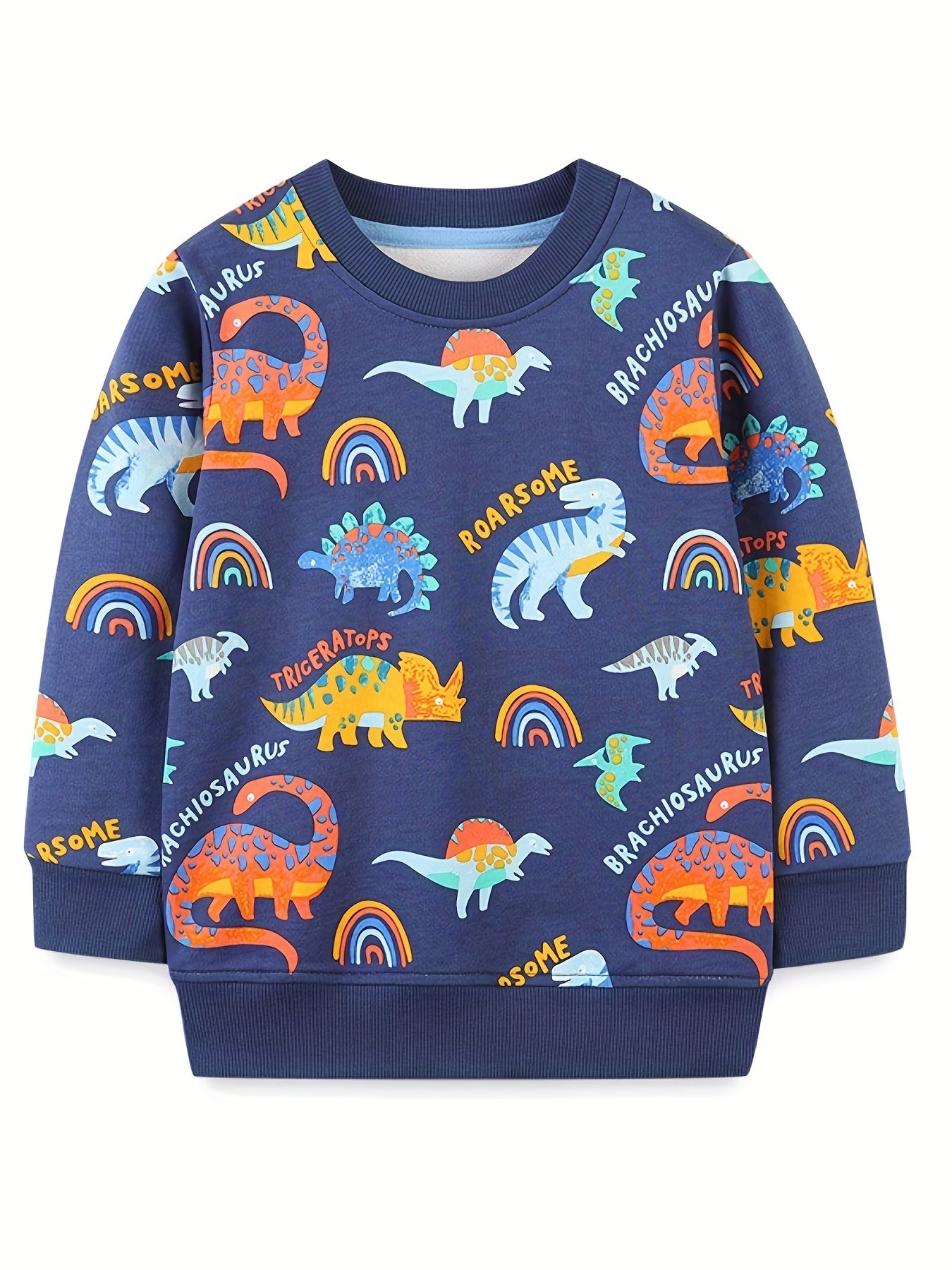 Boys' Cartoon Vehicles Print Hoodie Long Sleeve Top Pullover