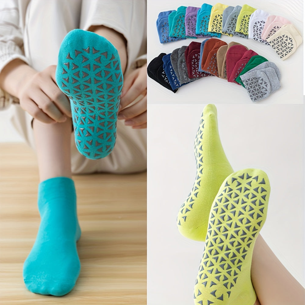 2 Pairs Soft Yoga Socks Moisture Wicking Casual Ankle Socks