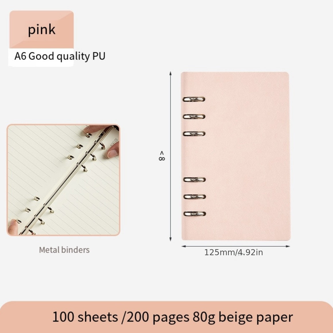 Notebook w/ Detachable Notepad Business Office Meeting Record Book