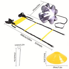 Agility Ladder Set with Obstacles and Bag