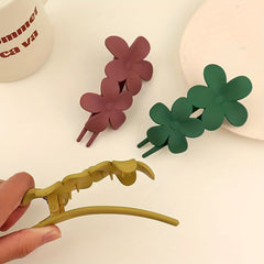 Frosted Flower Hair Clip Solid Hair Clip Ponytail Clip Side Clip Hair Accessorie
