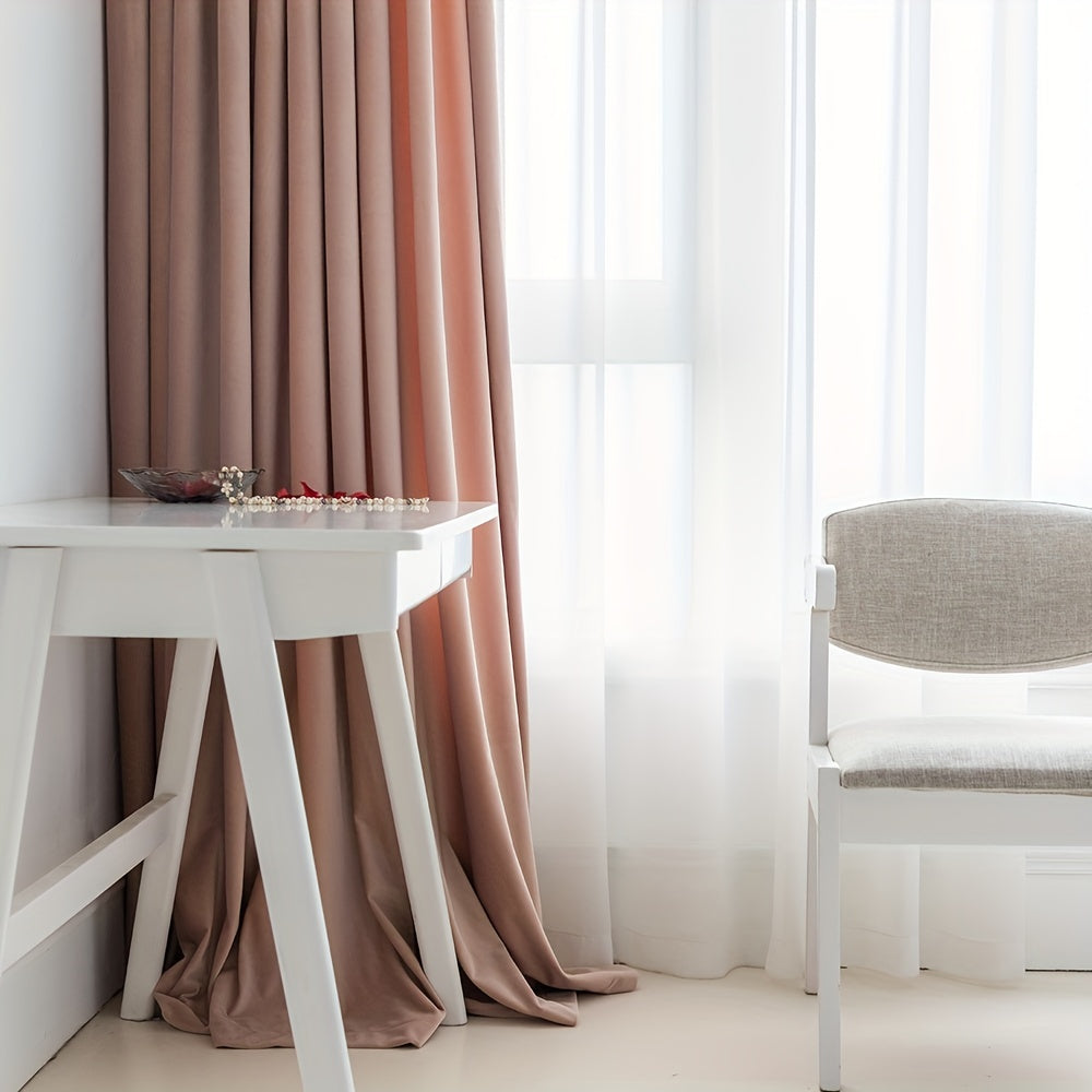 Pink Velvet Curtain Grommet Top Bedroom Office Kitchen Living Room Study Decor