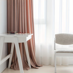 Pink Velvet Curtain Grommet Top Bedroom Office Kitchen Living Room Study Decor