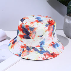 Colorful Tie Dye Bucket Hat Casual Sunscreen Travel Fisherman Cap