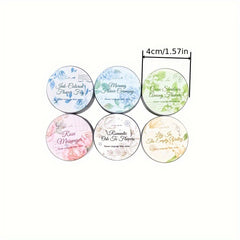 PET Tape Flower Language Letter Series English Flower Journal Sticker