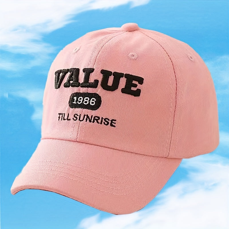 Middle School Children's Unisex Embroidered Word Baseball Cap Sun Hat