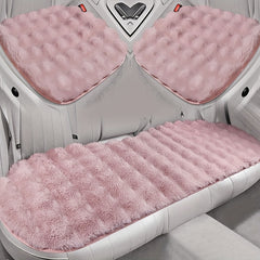 3pcs Plush Winter Warm Car Seat Cushion Set Non-slip Universal Seat Cushion