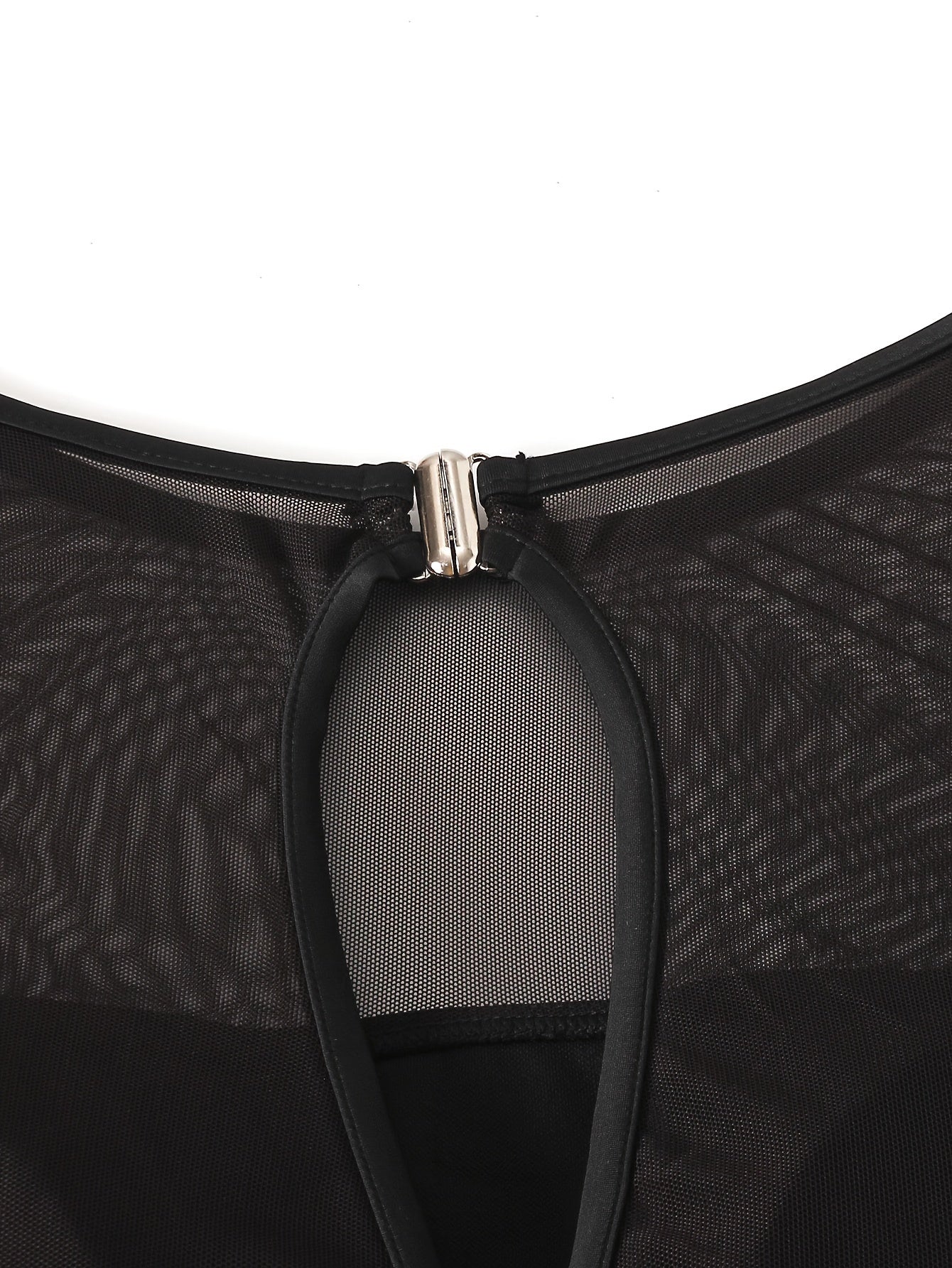  Mesh Cut Out One Piece Swimsuit