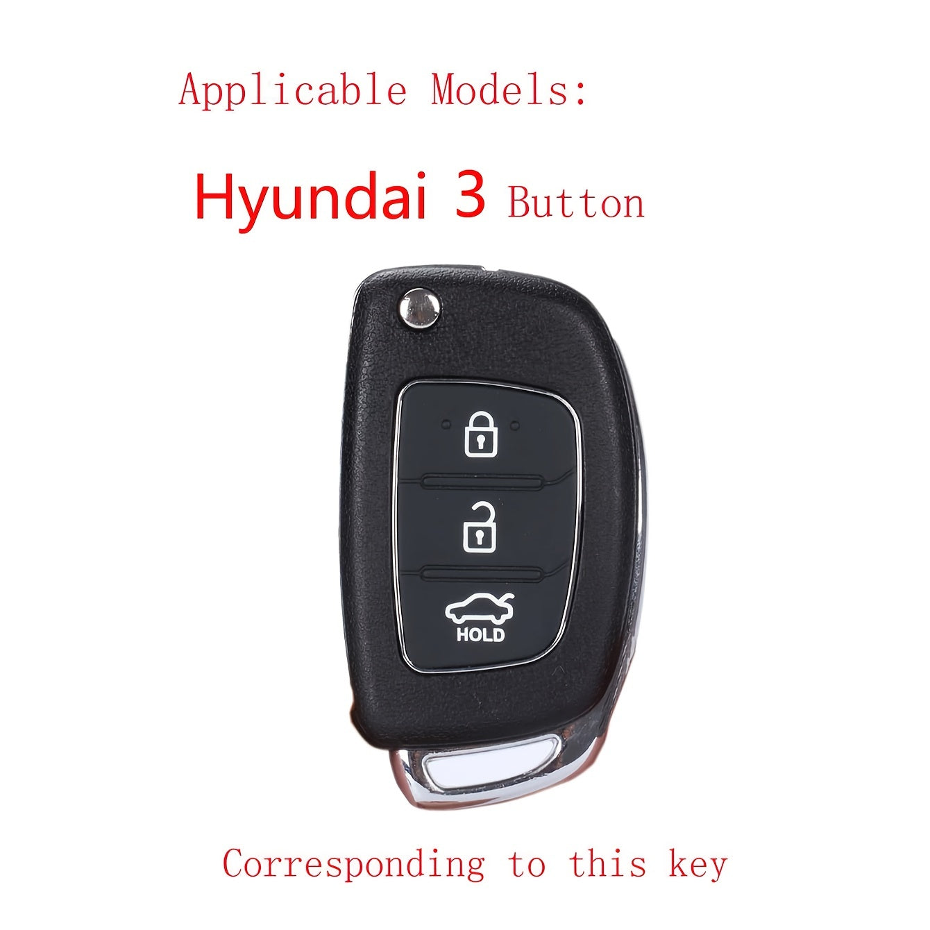 Modern Car Silicone Key Cover 3 Buttons Folding Key