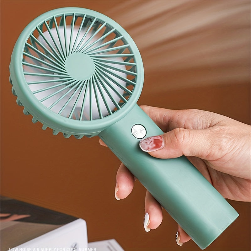 USB Rechargeable Handheld Fan Desktop Holder Small Compact Portable Fan