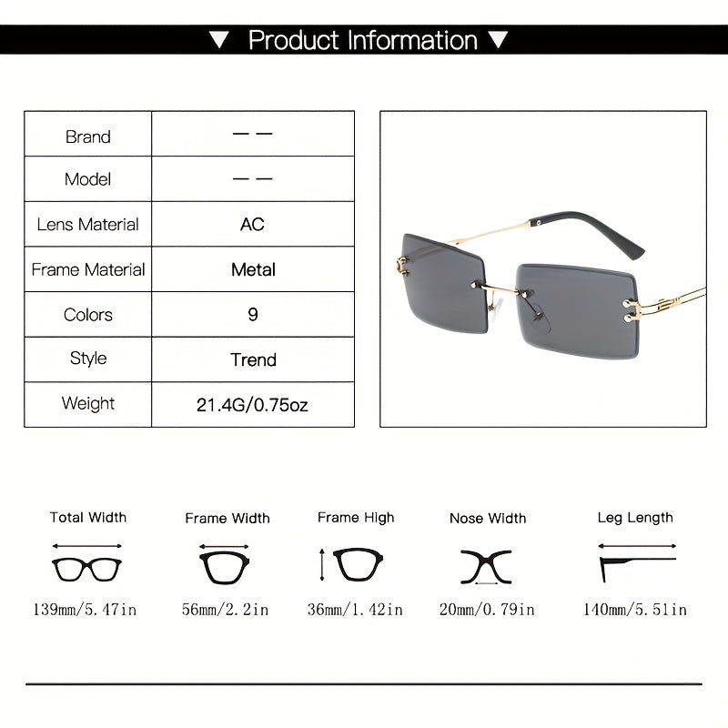 Gradient Women Metal Sunglasses Stylish Outdoor Sunshade Driving Eyeglasses