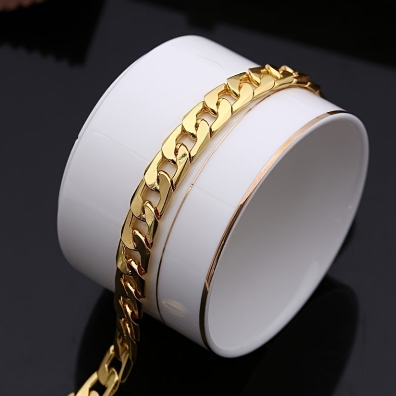 Men's Copper Chain Necklace Hip Hop Party Jewelry