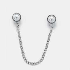 Pearl Chain Brooch Clothing Accessory Corsage