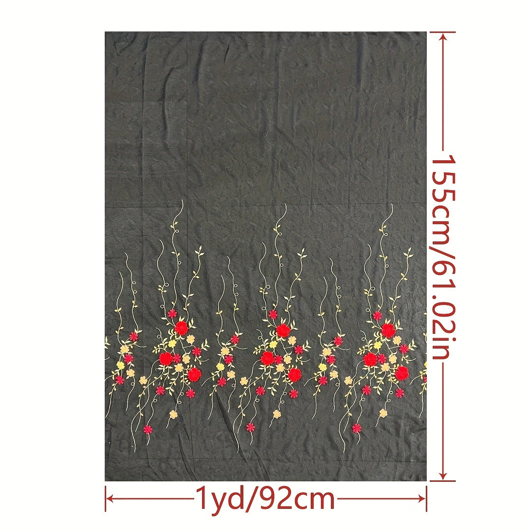 1 Yard Embroidered Mesh Lace Fabric DIY Dress Gown Clothing Decoration
