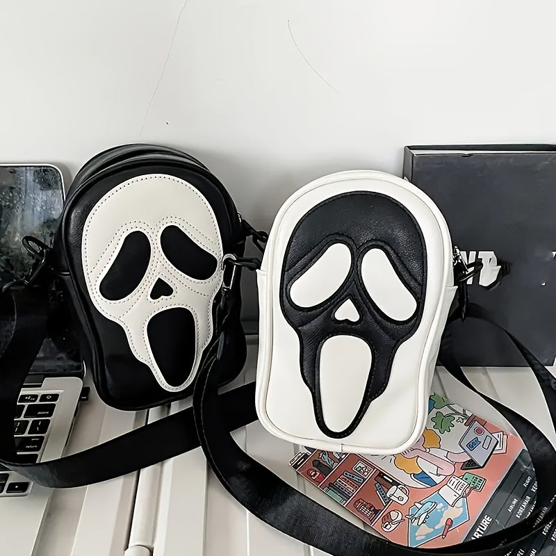 Funny Skull Shoulder Bag Halloween Purse Crossbody Shoulder Bag
