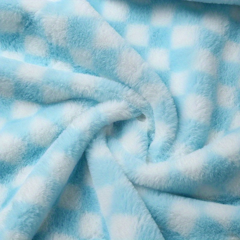 Rabbit Fur Checkerboard Plush Soft Comfortable Hat Shoes Pillow Bag Toy