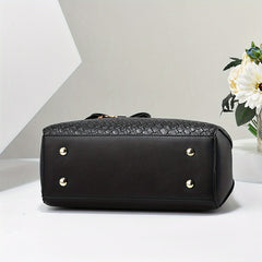 Women's Faux Leather Satchel Bag Set