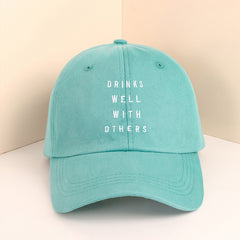 Letters Embroidery Baseball Cap Outdoor Adjustable Hat For Women