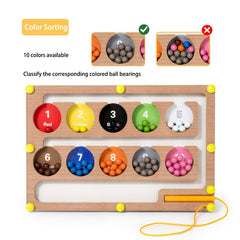 Wooden Magnetic Maze Beads Toys Logical Thinking Training Gift