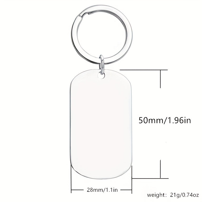 Father Daughter Keychain Gift Stainless Steel Key Ring