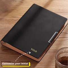Personalized Faux Leather A6 Binder Notebook Set